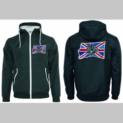 Union Jack - Britská vlajka s botami šuštiaková bunda čierna materiál povrch:100% nylon, podšívka: 100% polyester, pohodlná,vode a vetru odolná